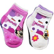 Wholesale - 5pk 2T-4T RAINBOW MINNIE MOUSE NS SOCKS C/P 60